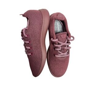 Allbirds Wool Runners Women's Size 8 Burgundy Lace Up Sneakers Comfort Casual